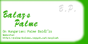 balazs palme business card